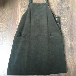 GREEN ZARA GIRLS OVERALL DRESS